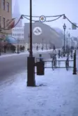 Drottninggatan vid Sparbanken och Clock, 1980-tal