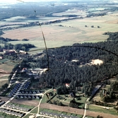 Flygfoto över Karlslund och Solhaga, 1970-tal