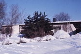 Snö vid villa i Oxhagen, 1970-tal
