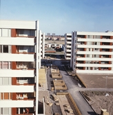 Höghusen i bostadsområdet Västhaga, 1970-tal