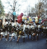 Studentparad på Storgatan, 1960-tal