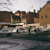 Bilparkering på Fredsgatan, 1960-tal
