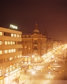 Julbelysning på Drottninggatan mot norr, 1960-tal