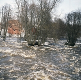 Översvämning i Svartån vid Karlslund, 1970-tal