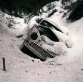 Skrotbil i snö, 1960-tal