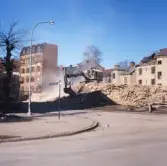 Rivning av skofabrik, 1973