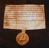 Brosa brevet visades på utställningen Örebro 700 år, 1965