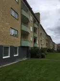 Bostadsbebyggelse vid Hagåkersgatan i Bosgården, Mölndal, år 2019.