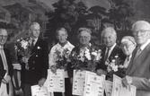Diplommottagare vid förbundets årsmöte 1984.