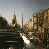 Bilparkering på Stortorget, 1960-tal