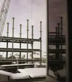 Byggställningar vid Stadsbyggnadshuset på Åbylundsgatan, 1970-tal