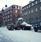 Snöröjning på Fabriksgatan, 1960-tal