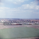 Vy från Centralföreningens Silo mot Örnsro, 1960-tal