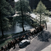 Demonstrationståg vid Vasastrand, 1960-tal