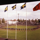 Flaggor vid invigningen Örebro 700 år, 1965