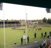 Gymnastikuppvisning vid invigningen Örebro 700 år på Eyravallen, 1965