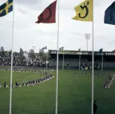 Gymnaster på invigningen Örebro 700 år på Eyravallen, 1965