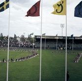 Gymnaster på invigningen Örebro 700 år på Eyravallen, 1965