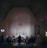 Interiör från Adventskyrkan, 1970-tal