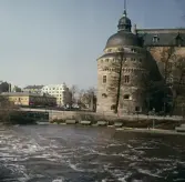 Översvämmning  vid Örebro slott, 1960-tal