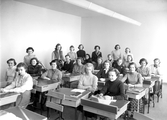Skolklass på Risbergska skolan, 1950-tal