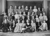 Skolklass på Risbergska skolan, 1930-tal