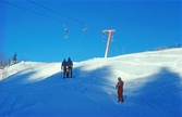 Skidåkare i Storstenshöjden, 1970-tal