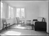 Stockholmsutställningen 1930
Egnahem, interörer, vardagsrum med bäddsoffa