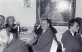 Middag för 1993-års kulturpristagare Jan Bergman och avtackning av Anna Lindeberg och Leila Miller. Sture Wärlinder, Jan Bergman, Gudrun Gröndahl, Anna Lindeberg, Kjell Nilsson.