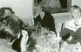 Middag för 1993-års kulturpristagare Jan Bergman och avtackning av Anna Lindeberg och Leila Miller. Anna Lindeberg och Leila Miller.