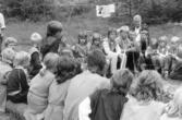 Ungdomsverksamhet. Ungdomsläger arrangerat av Nacka hembygdsförening i augusti 1985.