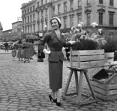 Inga Lill Lindblad på Stora torget i Linköping