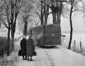 Livsmedelsbuss som rullade i Linköping 1951