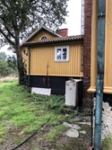 Ett gulmålat bostadshus på Sporred Tvärgården i Sporred, Kållered, i Mölndals kommun, den 20 september 2019. Byggt cirka 1940.