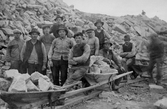 Arbetare i kalkstensbrott, ca 1900