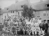 Arbetare vid sanatoriebygge, ca 1912
