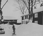 Snö på Norra Brogården, 1910-tal