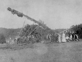 Resning av midsommarstång, 1910-tal