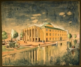 Ritningsförslag för exteriören till Konserthuset i Örebro, 1930-tal