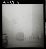 542 Dimma. Spårvagn i dimma.