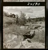 568/1 Trenter Stieg Sommar-Gåtebo. Tagning ateljén.