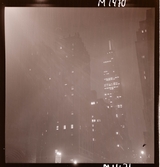 1690 New York, allmänt. Nattbild. Skyskrapor.