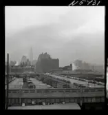 1690 New York allmänt (N.Y. Herald Tribune). Transport på vägar i staden.