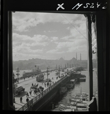 1717/L Istanbul allmänt. Utsikt från fönster. Galata-bron.
