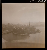 1723 B Stämningsmotiv, Stockholm Feb 1948; Stämningsbilder över Sthlm från Stadshuset Mars 1948