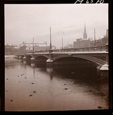 1723 B Stämningsmotiv, Stockholm Feb 1948; Stämningsbilder över Sthlm från Stadshuset Mars 1948