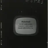 2394 Television Tak för TV; Sändning; Från utsändn. T-V-Studion + KWG på TV . Fotograf K W Gullers i TV-studio vid inspelning av fotografi-kurs.  