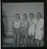 Östra Reals lag i Badminton segrare över N.K:s lag.