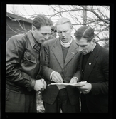 Åkers IF, Budkavle lag, 1946, från vänster Sigvard Johansson, Verner Stake och Alvar Lövgren.