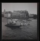 Båt kantrar på Strömmen, 1947.